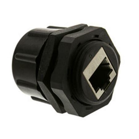 CABLE WHOLESALE RJ45 Female to Female Shielded Outdoor Waterproof Cat6 Coupler with Cap 30X8-72000